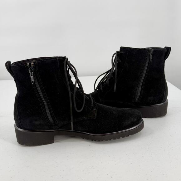 NEW Munro Women's Black Suede Finnley Lace Up Ankle Boots Size 9M - Picture 2 of 8